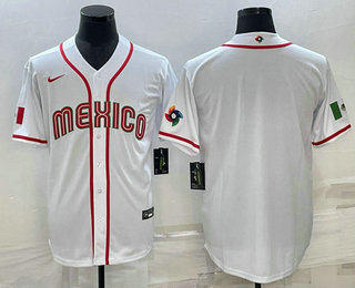Mens USA Baseball Blank 2023 White World Classic Stitched Jerseys